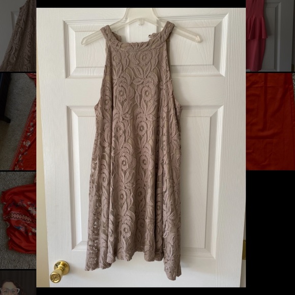 Taupe lace Altar’d State dress - Picture 1 of 3